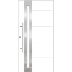 SplenDoor  Premium-Haustür Passivedoor Eksjo RC2 energiesparend einbruchsicher weiss 100 x 210 cm links