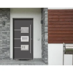 SplenDoor  Premium-Haustür Passivedoor Bergen RC2 energiesparend einbruchsicher anthrazit 100 x 200 cm rechts
