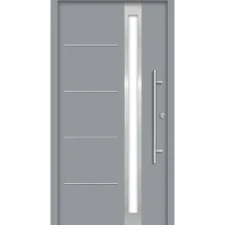 SplenDoor  Premium-Haustür Passivedoor Umea energiesparend grau 110 x 210 cm rechts