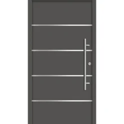 SplenDoor  Premium-Haustür Passivedoor Visby energiesparend anthrazit 110 x 210 cm rechts