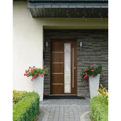 SplenDoor  Premium-Haustür Passivedoor Uppsala RC2 energiesparend einbruchsicher nussbaum 110 x 210 cm rechts