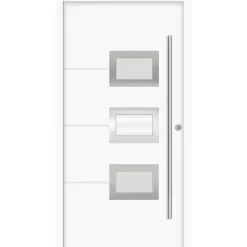 SplenDoor  Premium-Haustür Passivedoor Bergen RC2 energiesparend einbruchsicher weiss 110 x 210 cm rechts