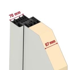 SplenDoor  Sicherheits-Nebeneingangstuer NS4 RC2 88x198 Weiss rechts