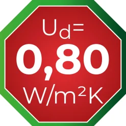 SplenDoor  Sicherheits-Nebeneingangstuer NS4 RC2 auf Maß, Weiss, Links