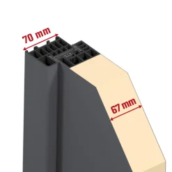 SplenDoor  Sicherheits-Nebeneingangstuer NS4 RC2 auf Maß, Anthrazit, Links