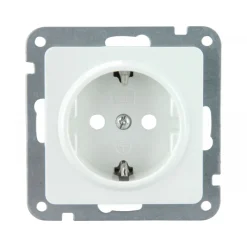 Steckdose Le Mans mit Kindersicherung alpinweiß Serie 601