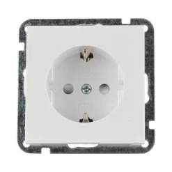 Steckdose Melbourne mit Kindersicherung ultraweiß