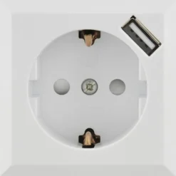 Steckdose mit USB Melbourne ultraweiß