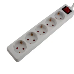 Steckdosenleiste mit Schalter 5-fach weiß