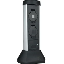 Steckdosensäule SilverCraft 2-fach 2m schwarz