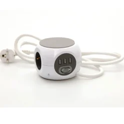 Steckdosen-Würfel 3xSchuko 3xUSB