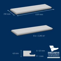 Strong SPC Designboden Yellowstone inkl. Trittschalldämmung 1220 x 230 x 4,8 mm