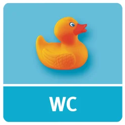 Suki Türschild WC selbsthaftend blau