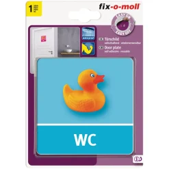 Suki Türschild WC selbsthaftend blau