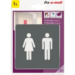 Suki Türschild WC selbsthaftend grau