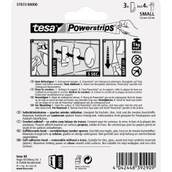 Tesa Haken Powerstrips Small Rechteckig weiß