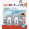 Tesa Haken Powertstripe Small Metallic 2 Haken und 4 Strips
