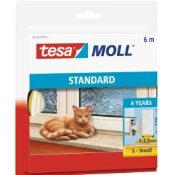 Tesa Langlebiger Schaumstoff für Spalten von 1-3 5 mm weiß Standard