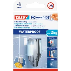 Tesa Powerstrips Waterproof Large 6 Strips