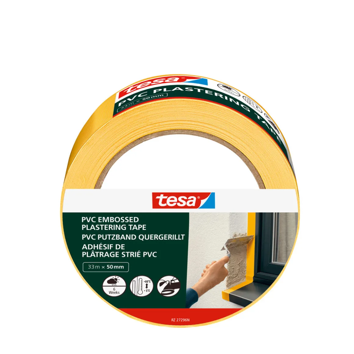 Tesa Putzband PVC gelb 33m x 50mm