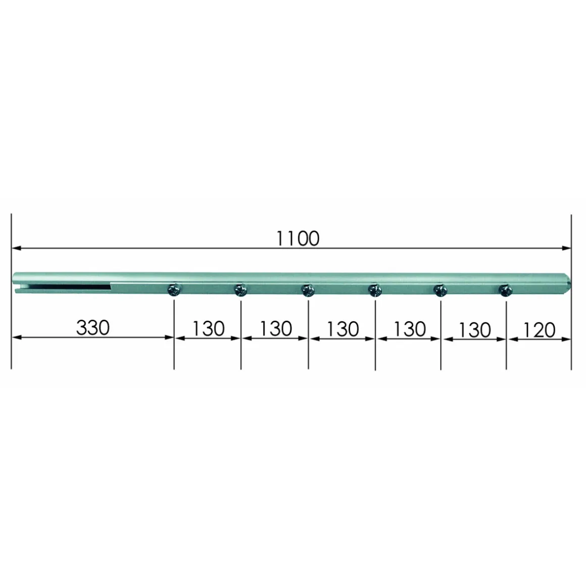 TREBA B1 Geländerstab Aluminium