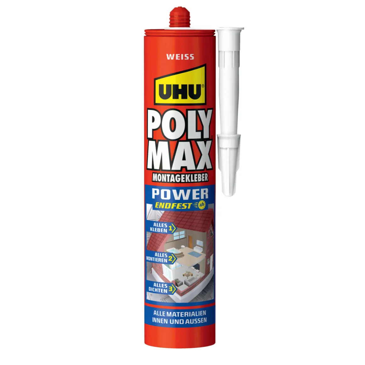 UHU  Montagekleber Poly Max Power weiss 425 g