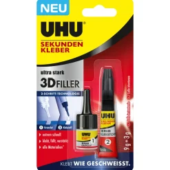 UHU  Sekundenkleber 3D Filler 3 und 9 g