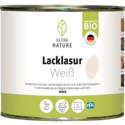 Ultra Nature Lacklasur Weiß 0.375 L