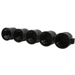 Unitec Schalterdose UP 5-fach schwarz 25 Stück