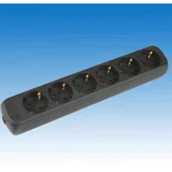 Unitec Tischsteckdose KiSi ohne Kabel schwarz