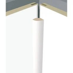 Viertelstab Schnee weiß 2,6 m