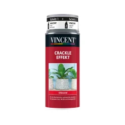 Vincent Crackle Effekt Sprühlack grau glänzend 0,4 L