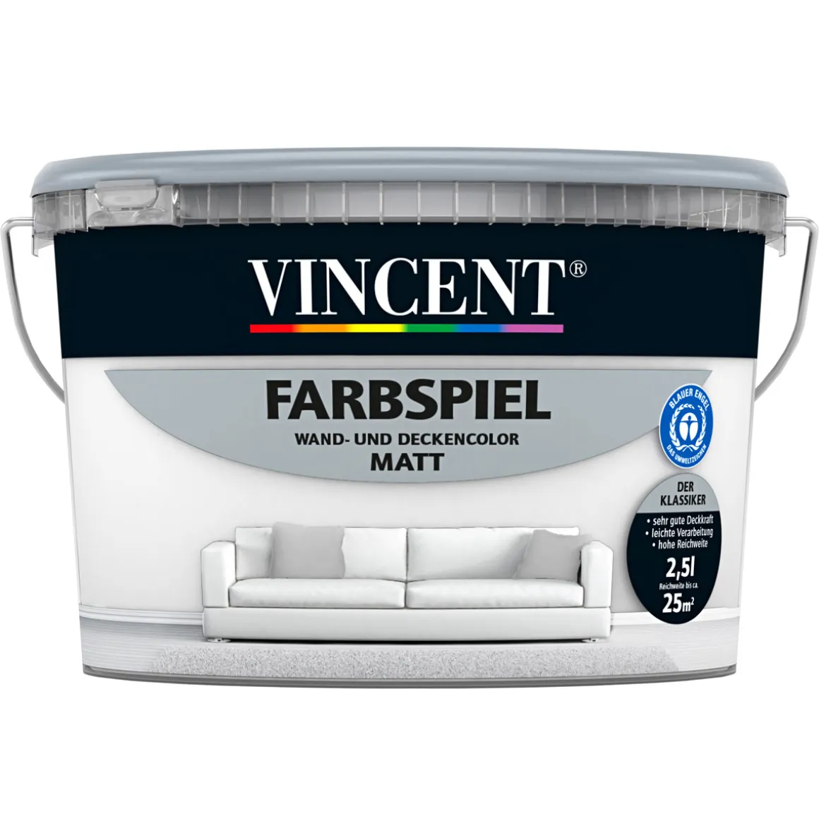 Vincent Farbspiel Weiß matt 2,5 L