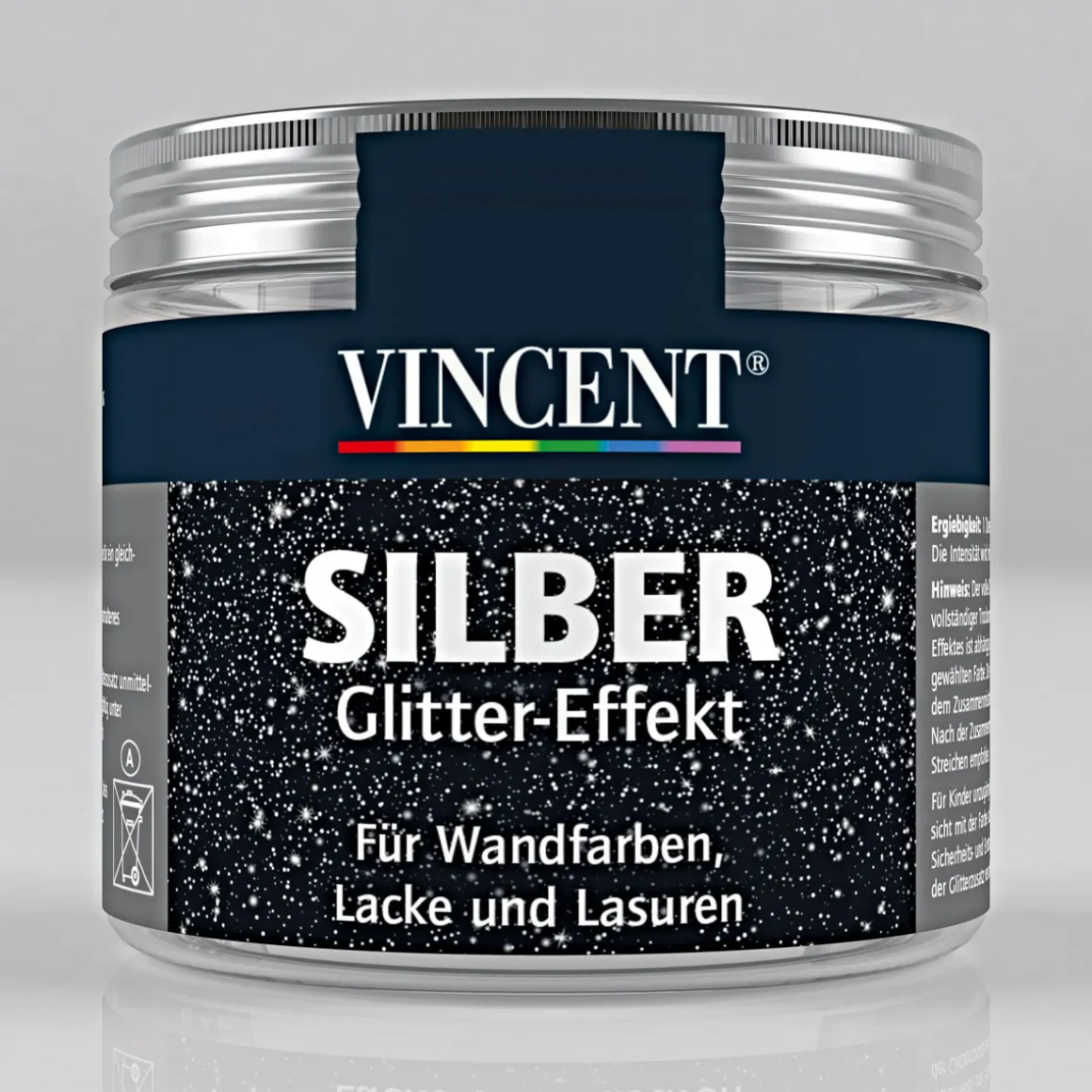 Vincent Glitter-Zusatz für Wandfarben silber 34 g
