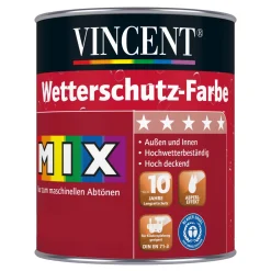 Vincent  Holzschutz Wetterschutzfarbe Mix It seidenmatt 0,75 l