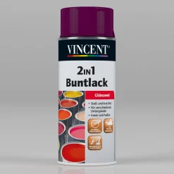 Vincent 2in1 Buntlack Spray rubinrot glänzend 150 ml