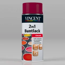 Vincent 2in1 Buntlack Spray Purpurrot 400 ml