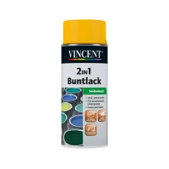 Vincent 2in1 Buntsprühlack rapsgelb seidenmatt 0,15 L