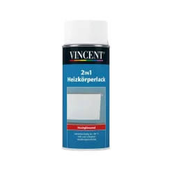 Vincent 2in1 Heizkörpersprühlack weiß hochglänzend 0,4 L