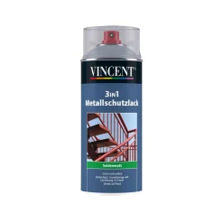 Vincent 3in1 Metallschutzsprühlack silber seidenmatt 400 ml