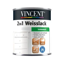 Vincent 2in1 Weißlack seidenmatt 375 ml