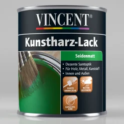 Vincent Kunstharz Buntlack RAL 6005 Moosgrün seidenmatt 125 ml