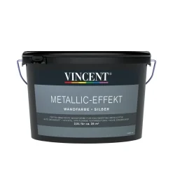 Vincent Metallic-Effekt Wandfarbe silber 2,5 L