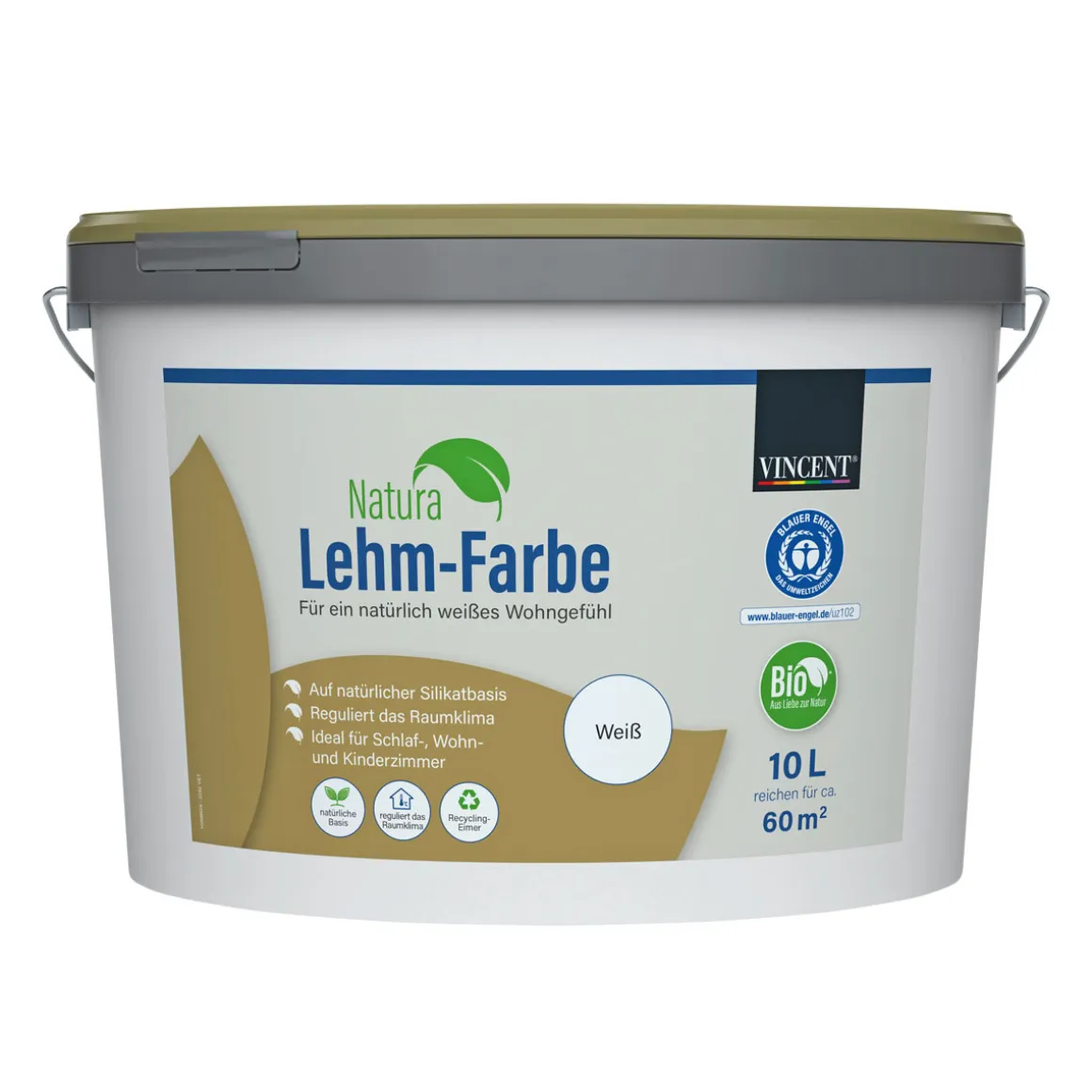 Vincent Natura Lehm-Farbe 10 L