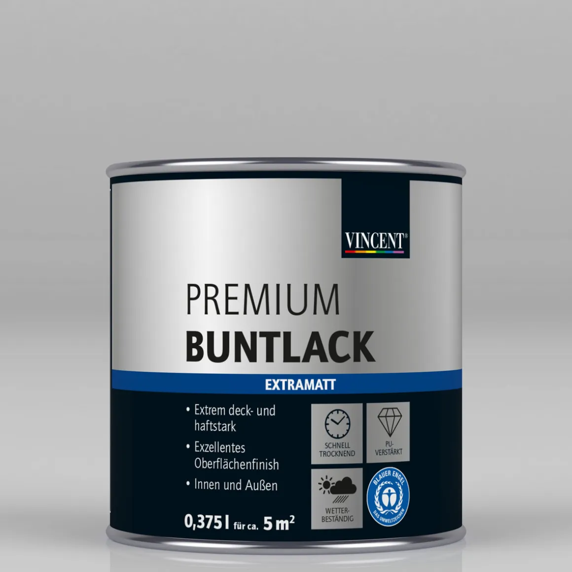 Vincent Premium Buntlack Petrol extramatt 375 ml