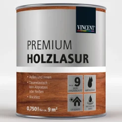 Vincent Premium Holzlasur Kiefer 0,75 L