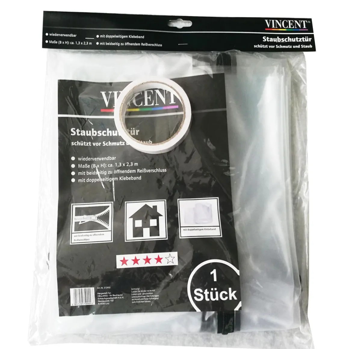Vincent Staubschutztür mit Reißverschluß