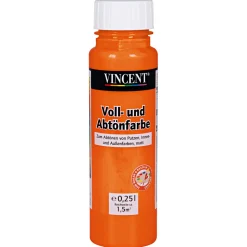 Vincent Voll- und Abtönfarbe orange 0,25 L
