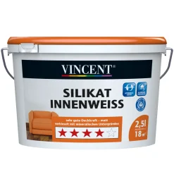 Vincent  Wand- und Deckenfarbe Silikat Innenweiss MIX IT! 2,5 l