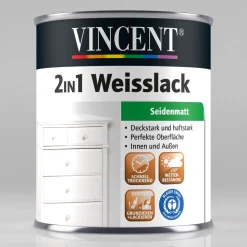 Vincent Weißlack 2in1 Brilliantweiß seidenmatt 125 ml